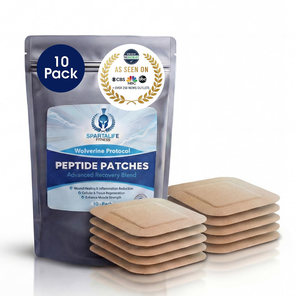 SpartaLife Peptide Recovery Patch pack display for post-workout support.