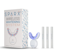SPARX LED mouthpiece closeup with dual lights for whitening benefits