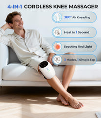 SPATOES knee massager with 1-second heat and red light delivers quick warmth.