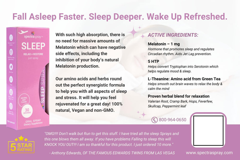 Spectraspray nighttime routine imagery promoting a calm nightly ritual.