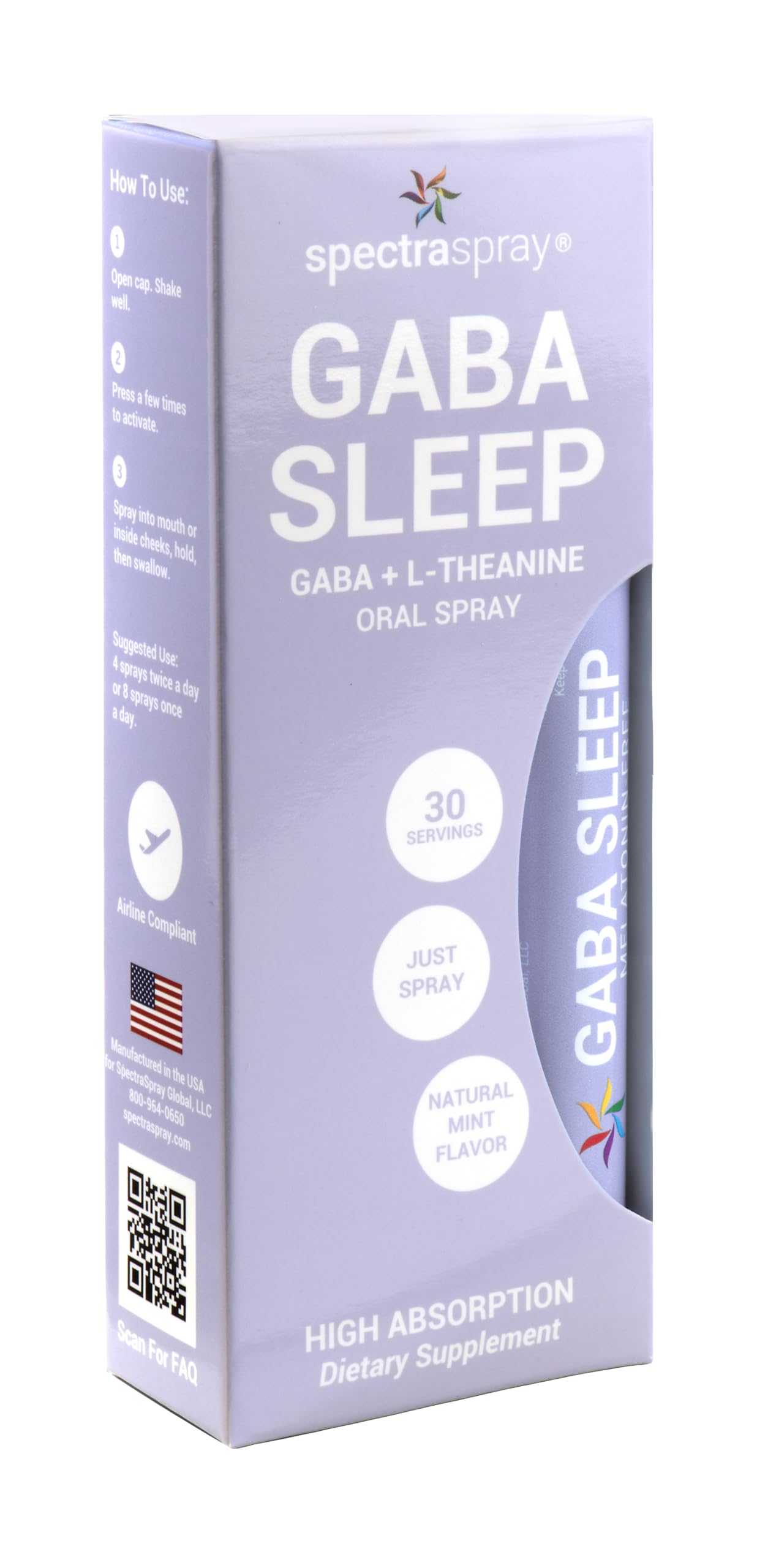 SpectraSpray sleep spray dispensing mist supports calm nights.