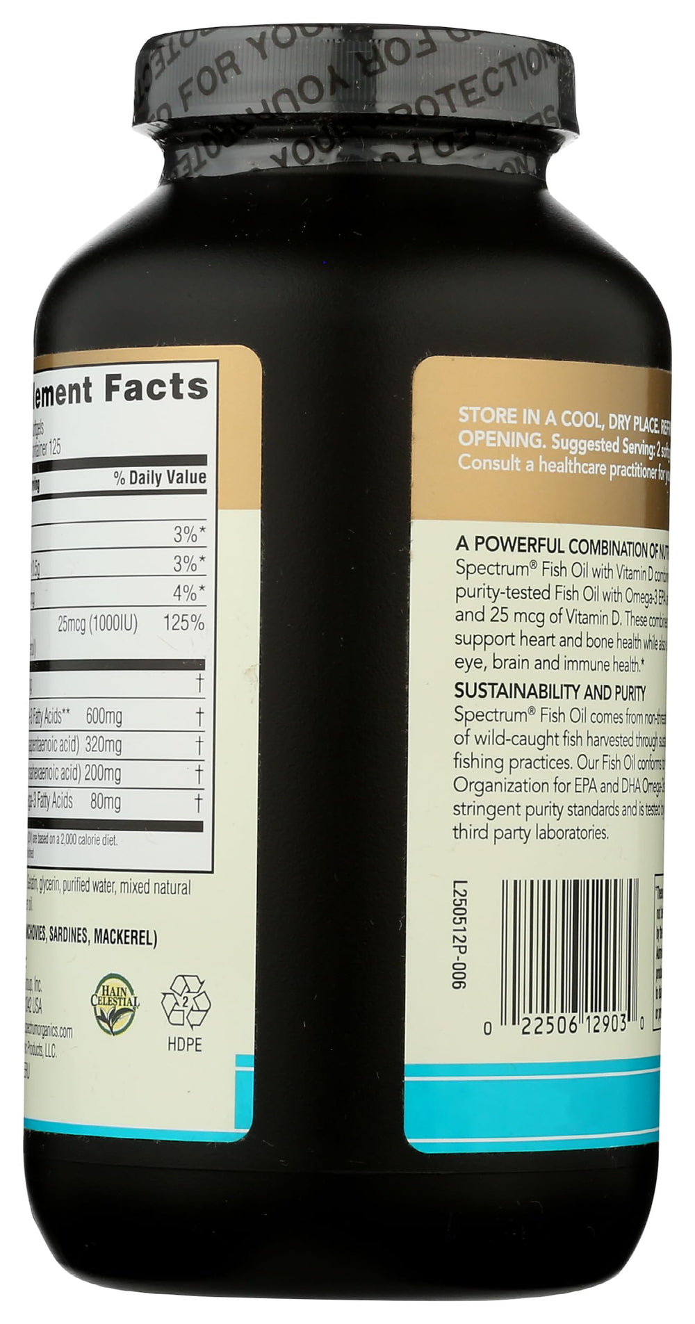 Close-up of Spectrum Essentials softgels gelatin shell for easy swallowing