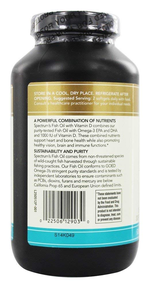 EPA and DHA softgels from Spectrum Essentials for omega-3 intake