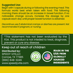 Illustrated list of organic ingredients used in SpeedyVite Happy Colon.