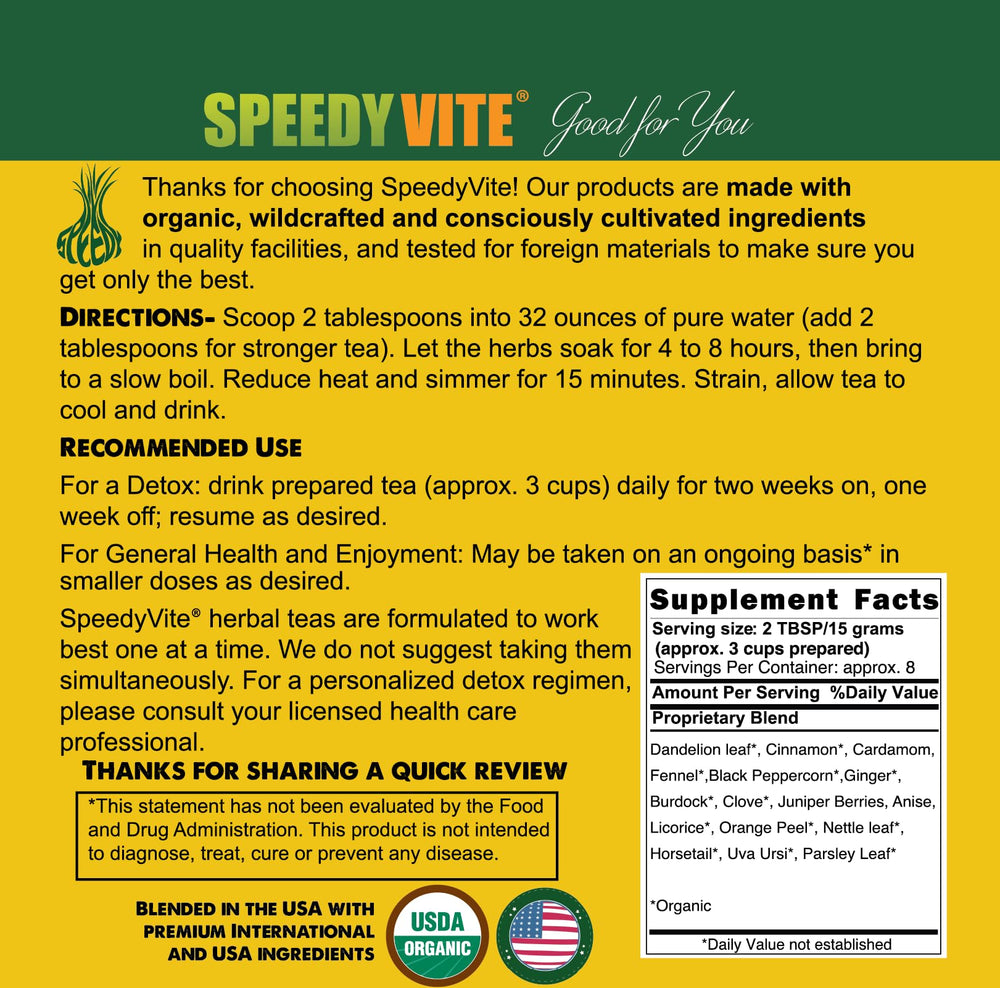 SpeedyVite Liver Detox Tea brewed cup ready to sip for digestive comfort