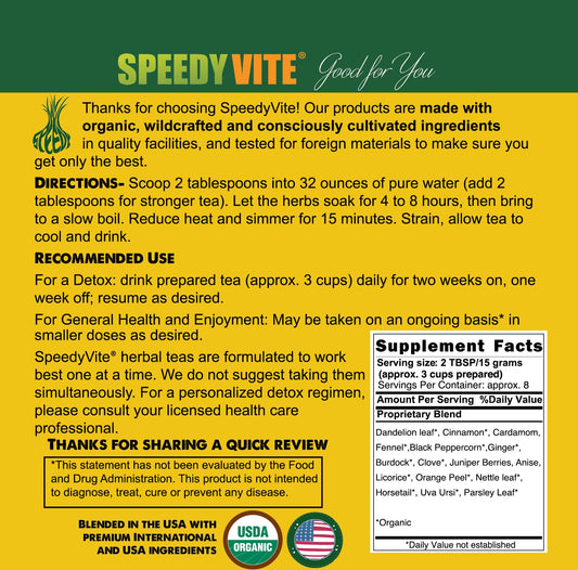 SpeedyVite Liver Detox Tea brewed cup ready to sip for digestive comfort