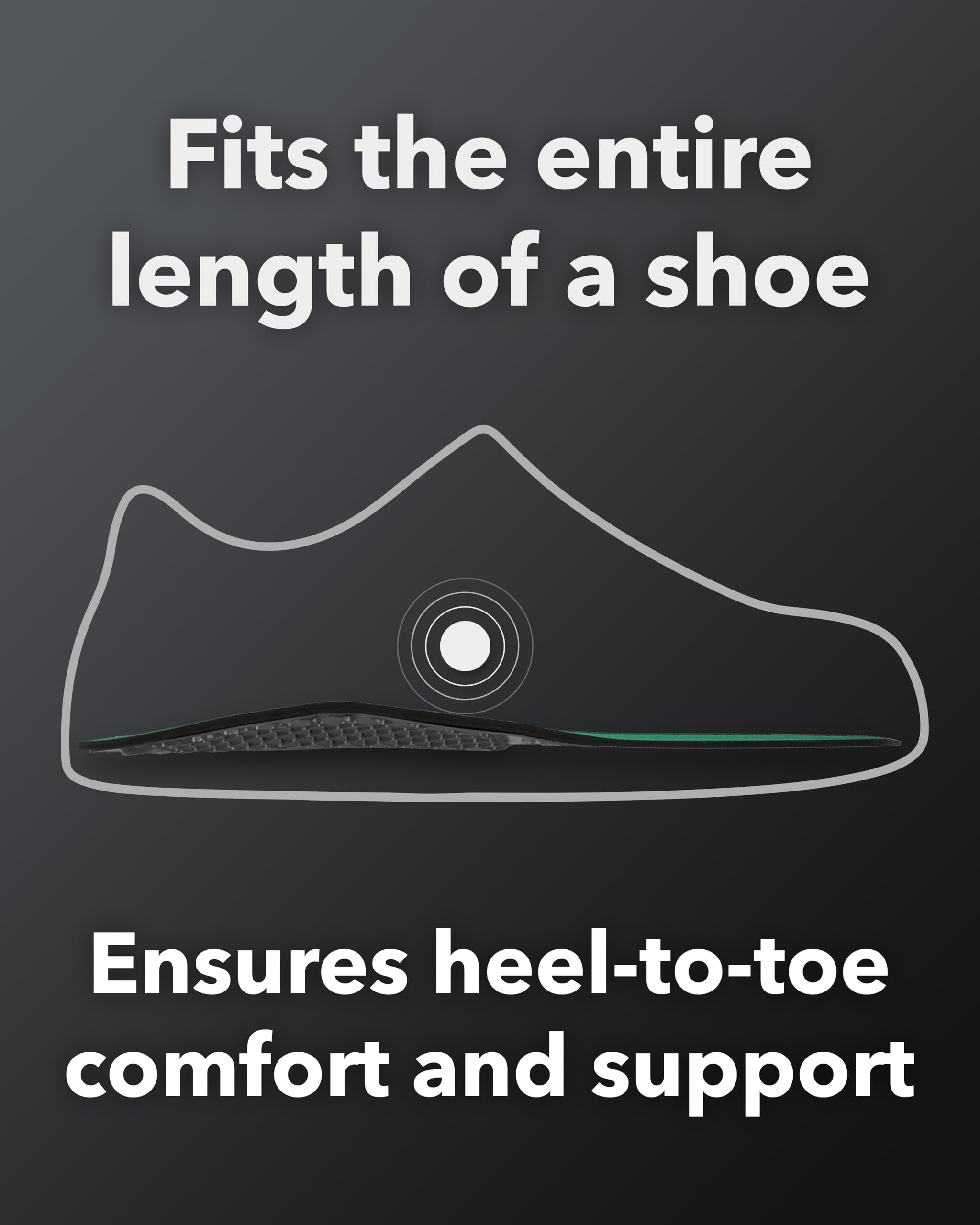 Spenco Rx full-length insole provides end-to-end comfort across shoes.