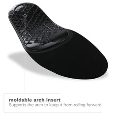 Spenco Rx SpenCore cushioning layer delivers spring-like shock absorption for active days.