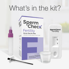 SpermCheck compact packaging supports convenient at-home testing.