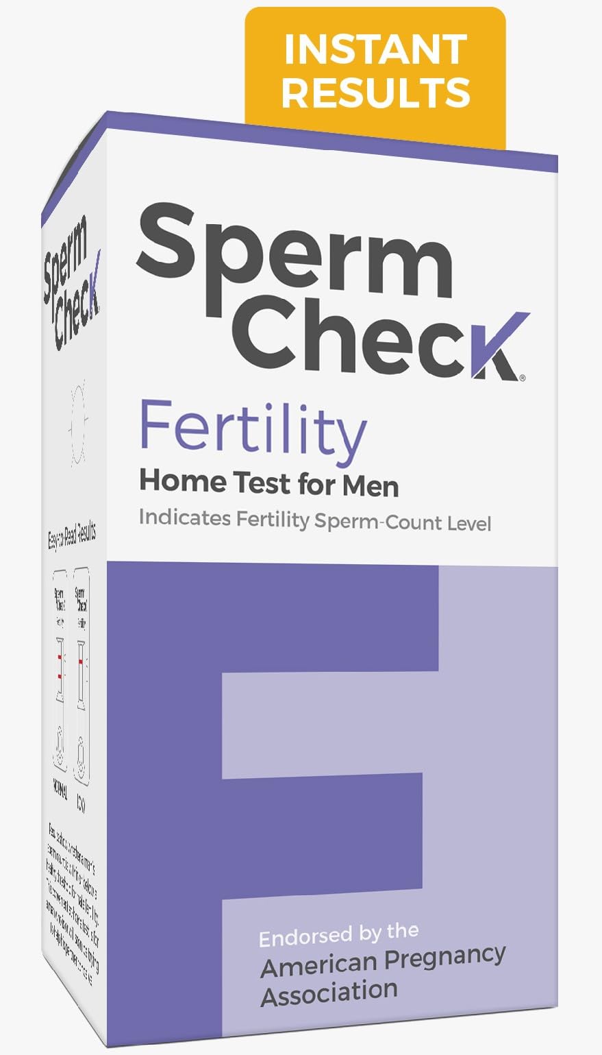 SpermCheck fertility test kit box ready for discreet home testing.