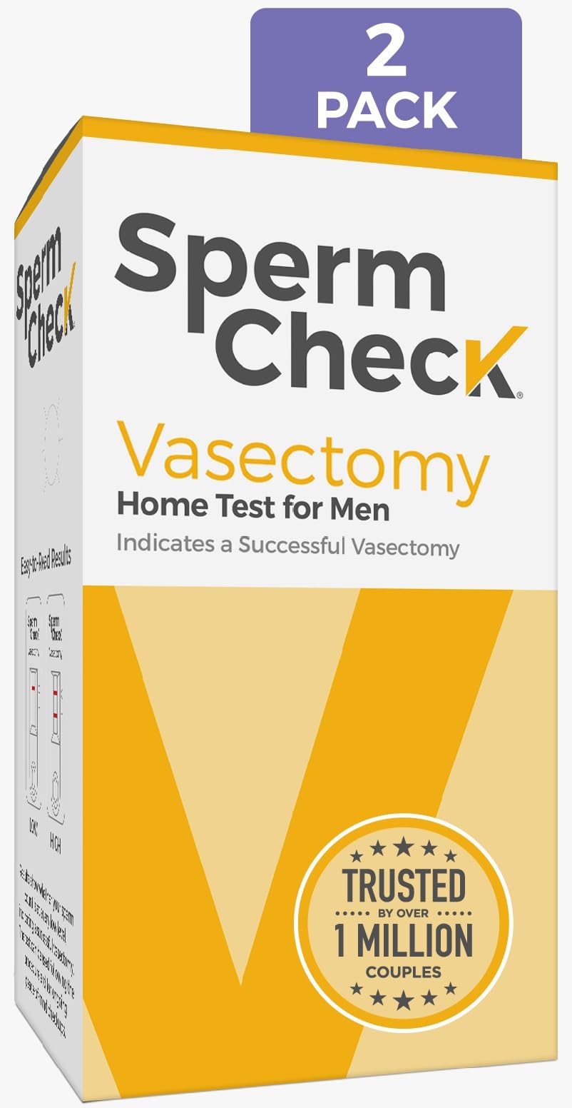 SpermCheck Vasectomy Kit 2-pack front view with discreet packaging for privacy.