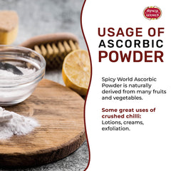 Spicy World Vitamin C powder dissolving into lotion or cream.