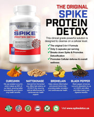 Spike Protein Detox 3-in-1 formula highlights balanced protein support.