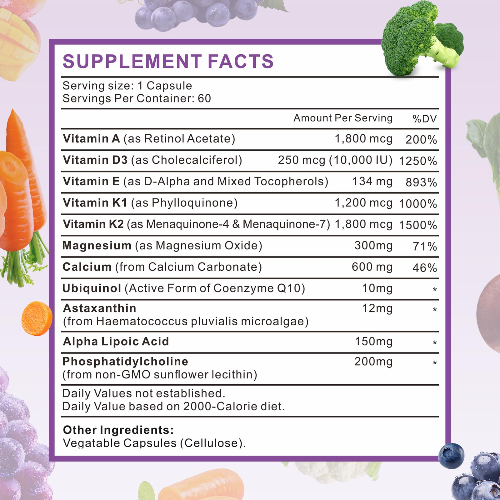 Spliferkou ADEK capsules closeup highlighting easy-to-swallow vegetarian capsules