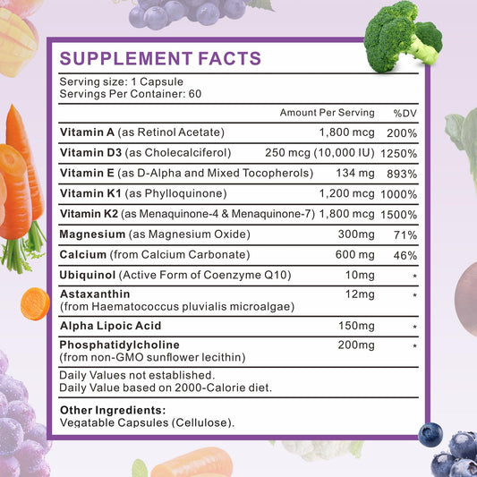 Spliferkou ADEK capsules closeup highlighting easy-to-swallow vegetarian capsules