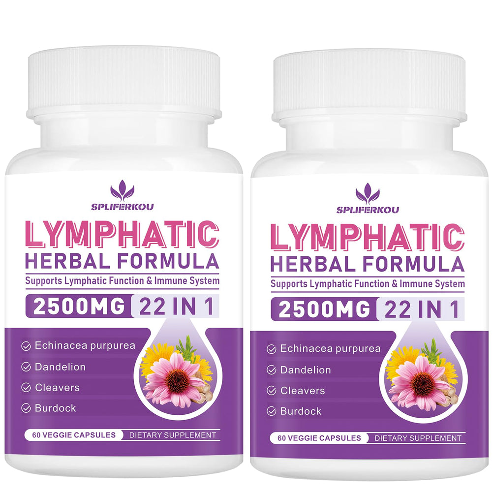 Spliferkou lymphatic drainage capsules in bottle for daily lymphatic support.