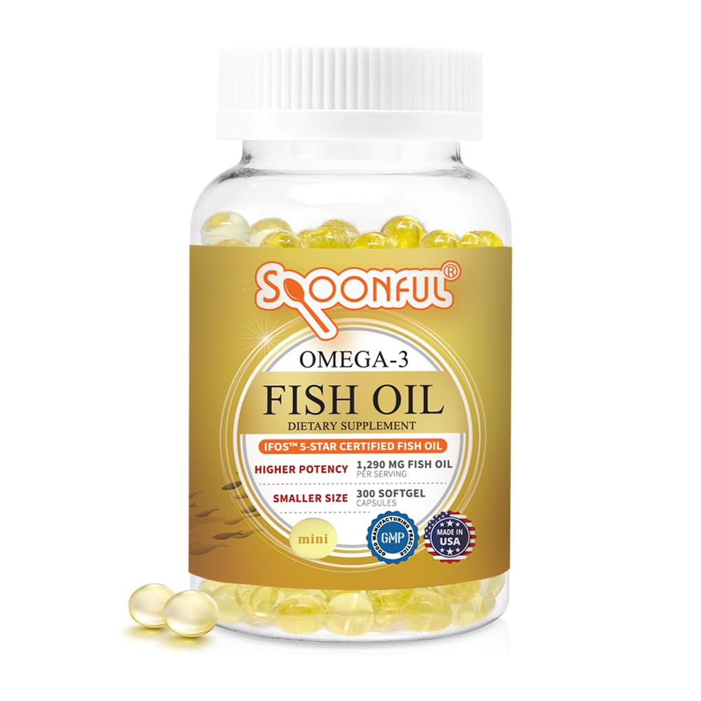 Spoonful Mini Omega-3 bottle on shelf for easy daily use