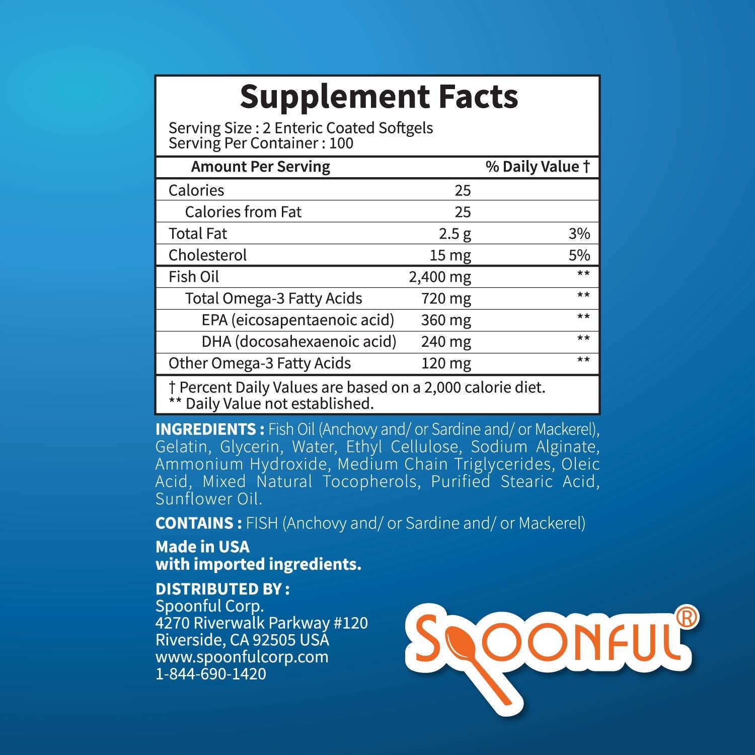 Spoonful NSF-certified label — verified quality and safety throughout production