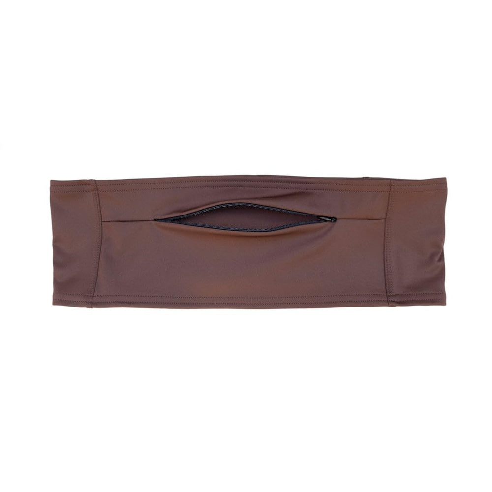Front zip pocket open for secure on-the-go access with Spoonie Threads belt