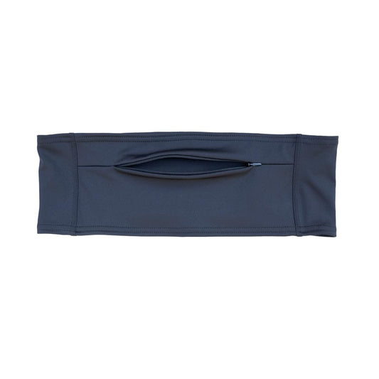 Spoonie Threads belt front pocket zipper keeps essentials secure during activity.