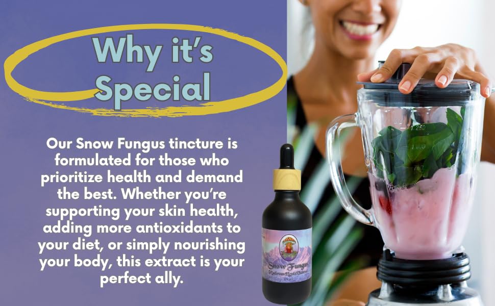 Amber glass bottle of Sporenity Snow Fungus tincture ready for use.