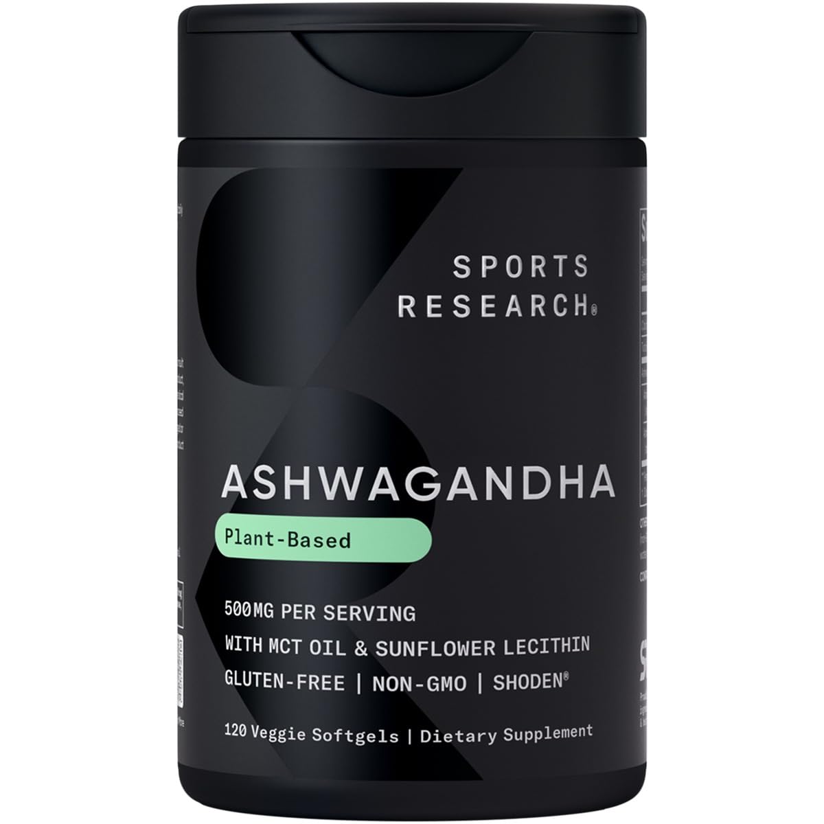 Sports Research Ashwagandha softgels with coconut MCT oil support daily relaxation.