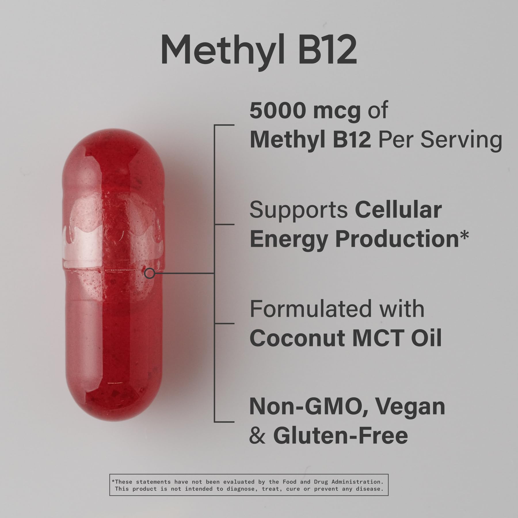 Sports Research B12 liquid capsules shown for vegan, carrageenan-free design.