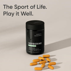 Sports Research Berberine 500 mg capsule close-up.