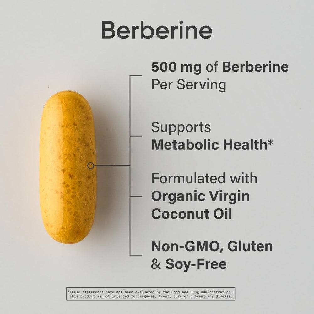 Sports Research Berberine softgel pouring shot for easy daily administration.