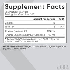 Sports Research non-GMO verification seal on bottle label