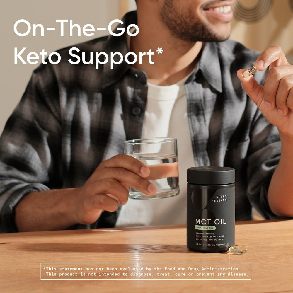 Sports Research Keto-certified badge on label signals clean, verified product
