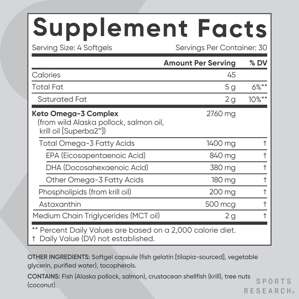 Antarctic krill source in Sports Research Keto Omega with MSC-certified sustainability