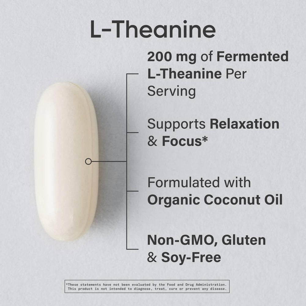 Sports Research L-Theanine softgels for daily calm and focus
