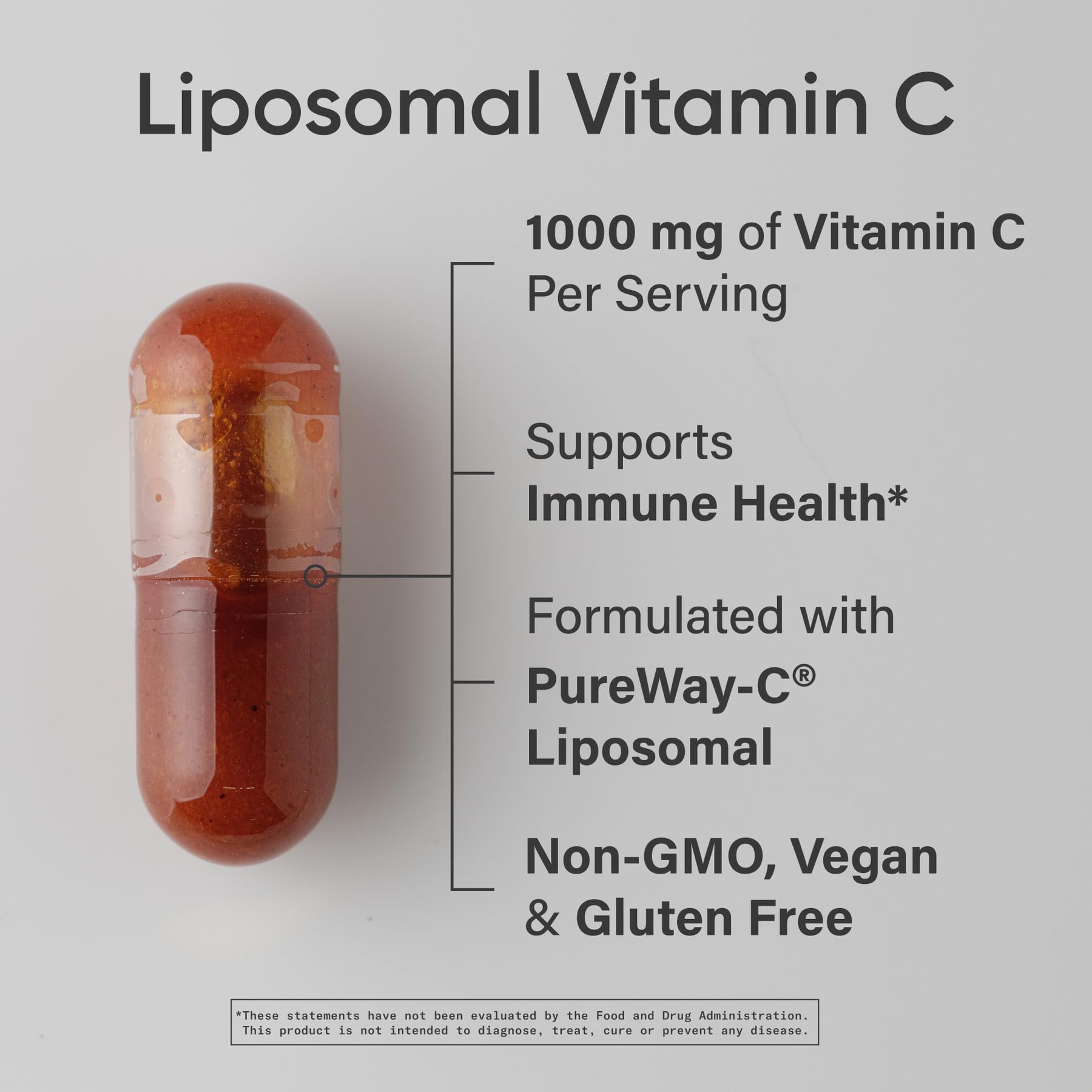 Sports Research Liposomal Vitamin C bottle back label—vegan and gluten-free certifications.