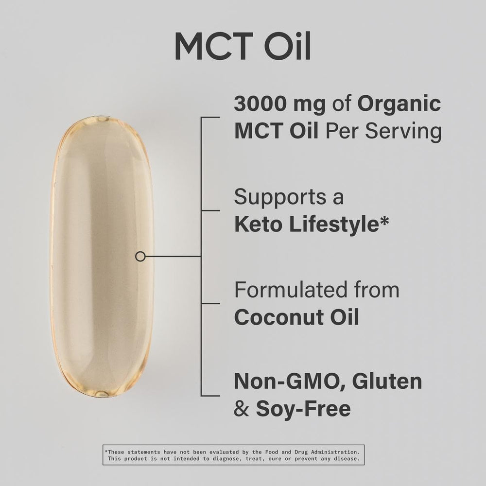 Sports Research MCT softgels close-up promoting easy daily capsule intake