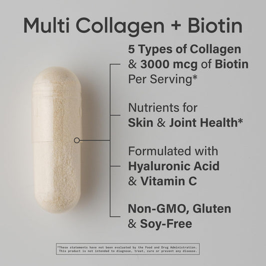 Sports Research multi-collagen capsules close up for comprehensive care