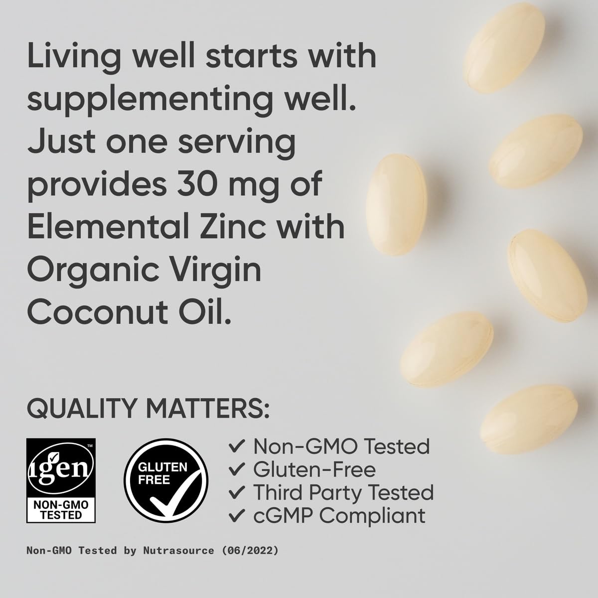 Sports Research zinc picolinate packaging notes non-GMO and gluten-free quality.