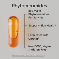 Sports Research Phytoceramides veggie capsules close-up for daily hydration.