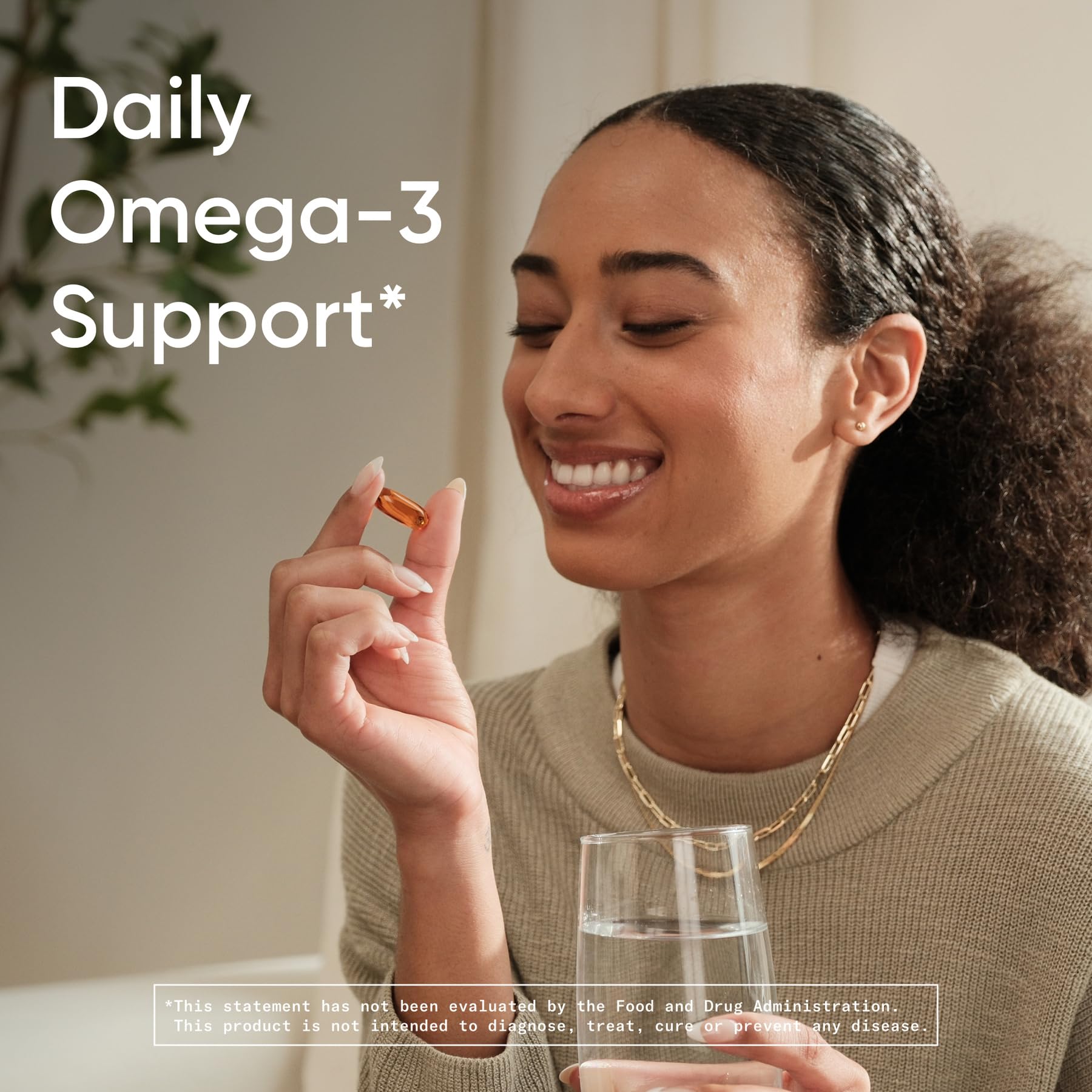 Close-up of Sports Research Salmon Oil softgels, easy-to-swallow daily capsules