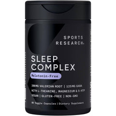 Sports Research Sleep Complex bottle showing label for restful nights