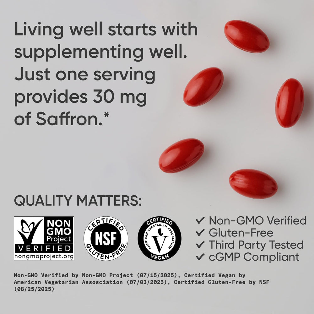 Sports Research vegan-certified seal signals plant-based mood support.