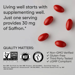 Sports Research vegan-certified seal signals plant-based mood support.