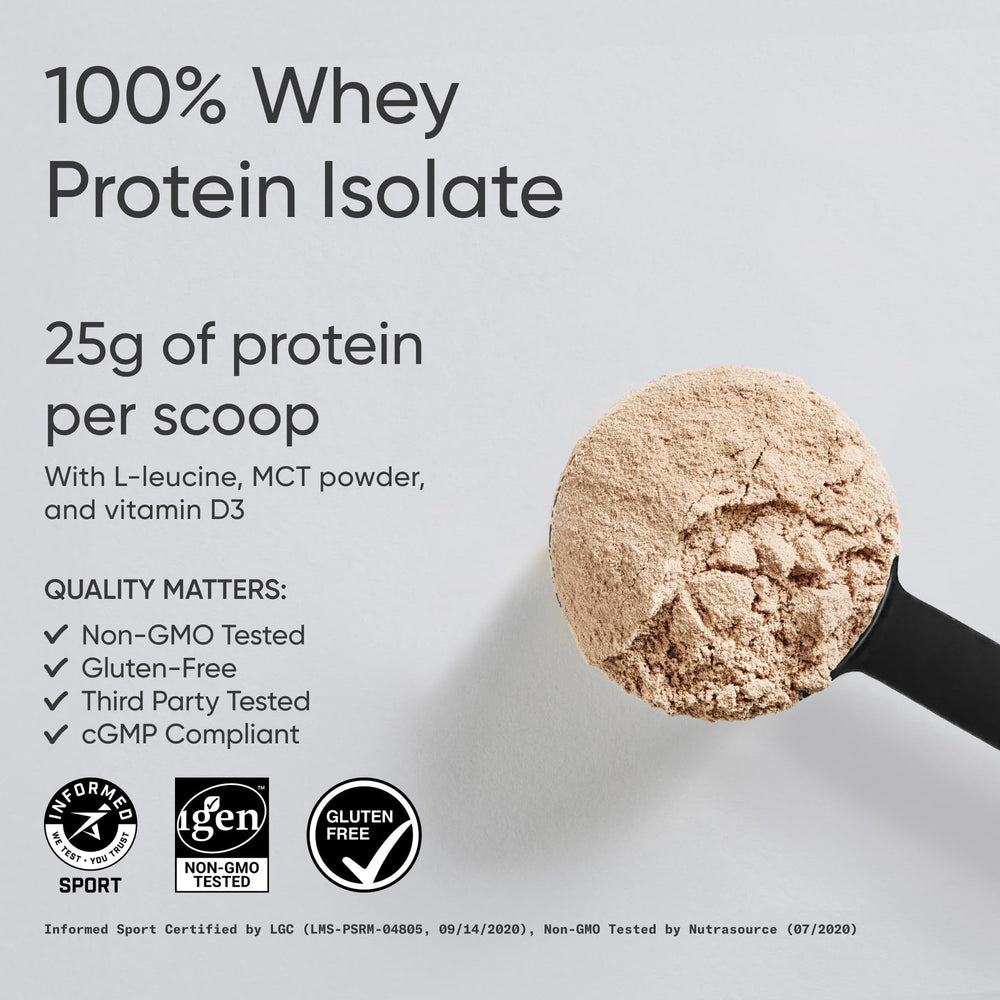 Sports Research Whey Protein Dutch Chocolate scoop shows precise serving.