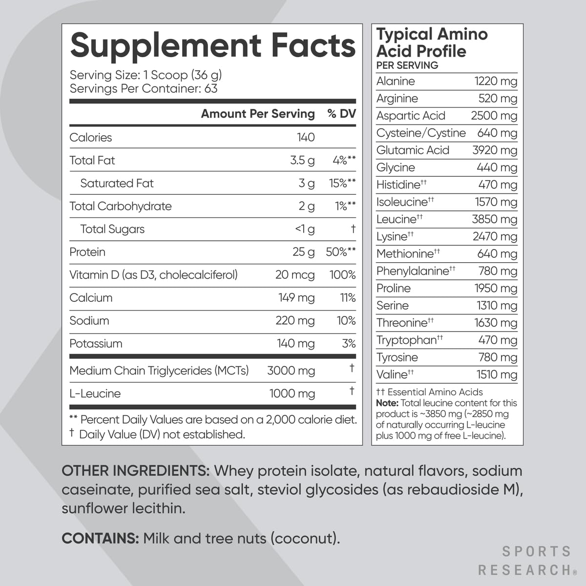 Sports Research Whey Protein Isolate vanilla baking use for protein-enhanced recipes.