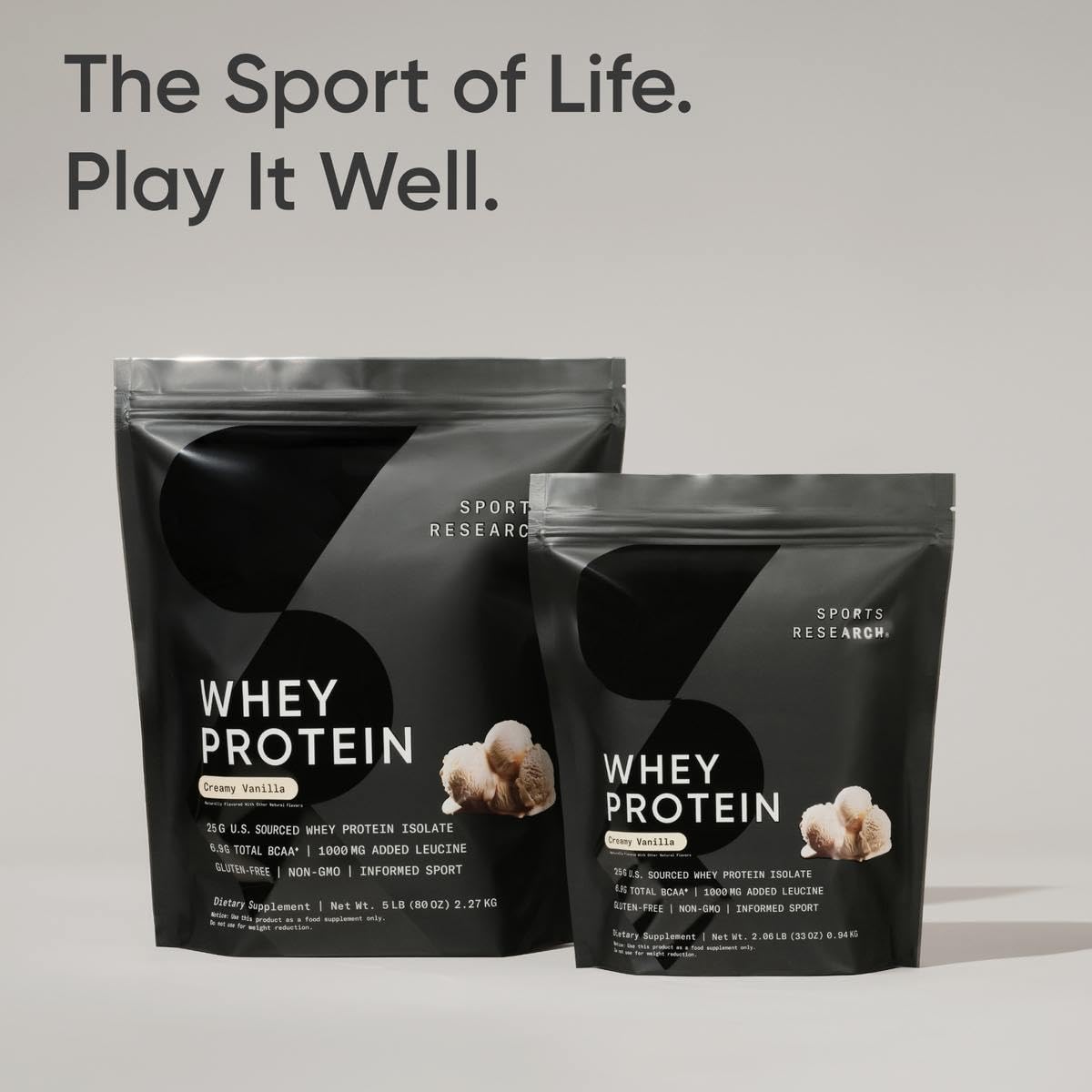 Sports Research Whey Protein Isolate vanilla coffee addition for a protein-boosted morning.