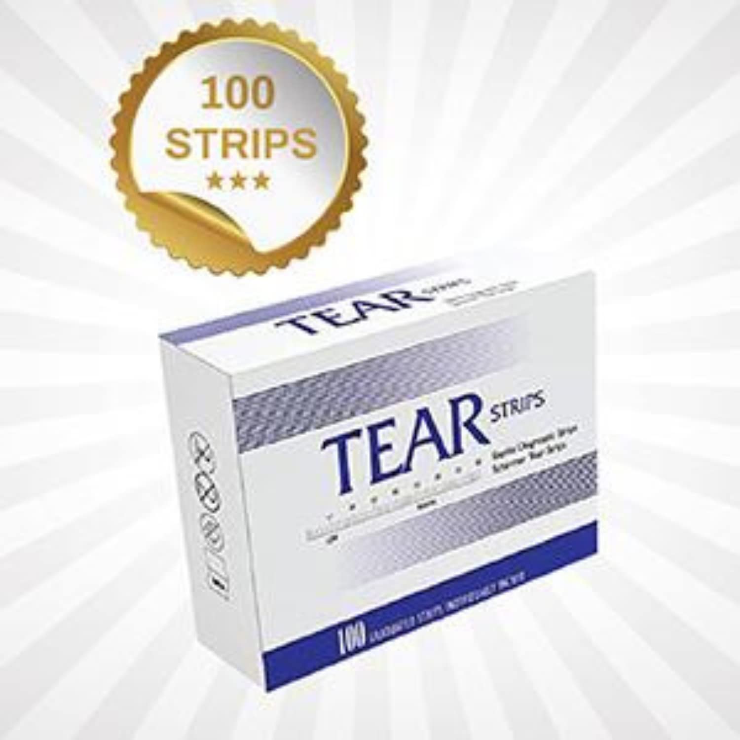 Sports World Vision box of 100 sterile strips for eye care support.