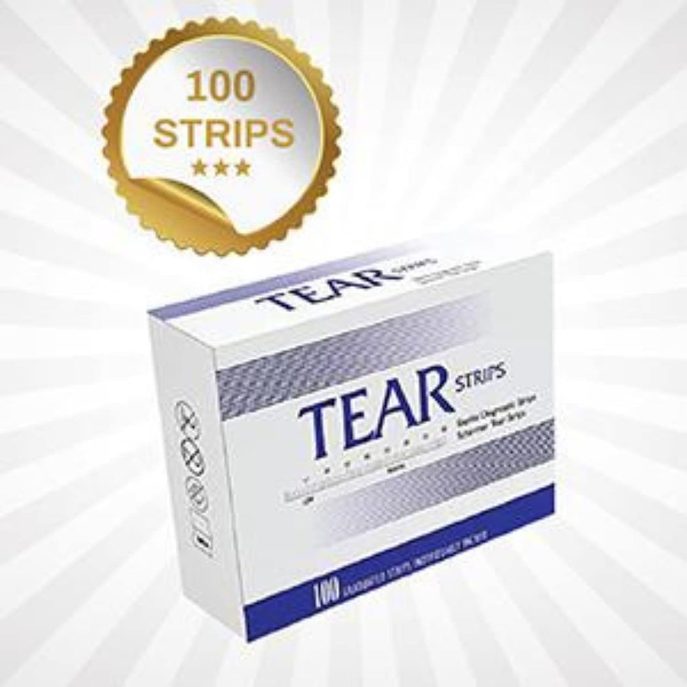 Sports World Vision box of 100 sterile strips for eye care support.