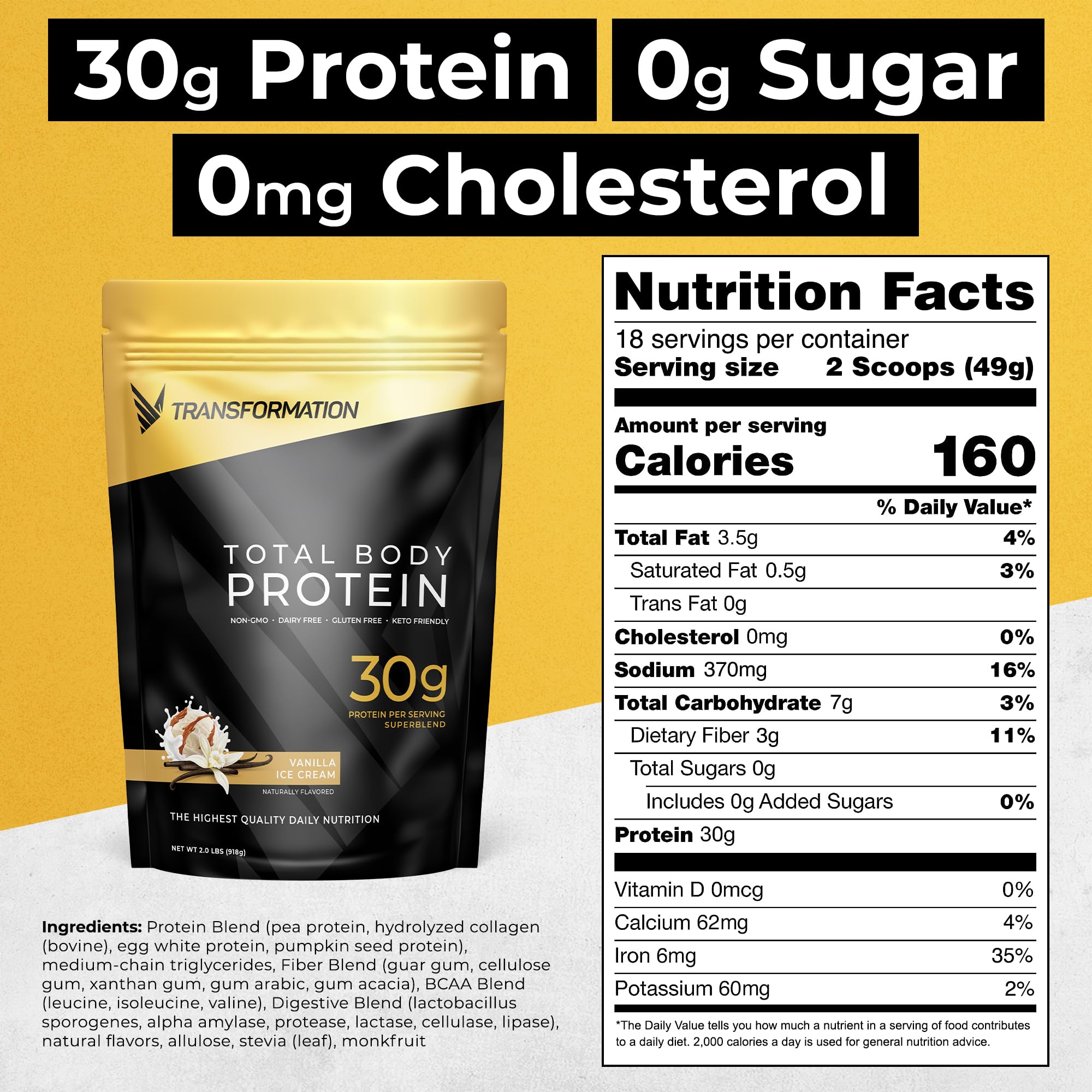 SPR BODY Transformation Protein bottle pour shows a smooth, creamy shake texture.