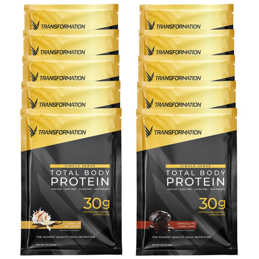SPR BODY Transformation Protein bottle with scoop showing convenient post-workout nutrition