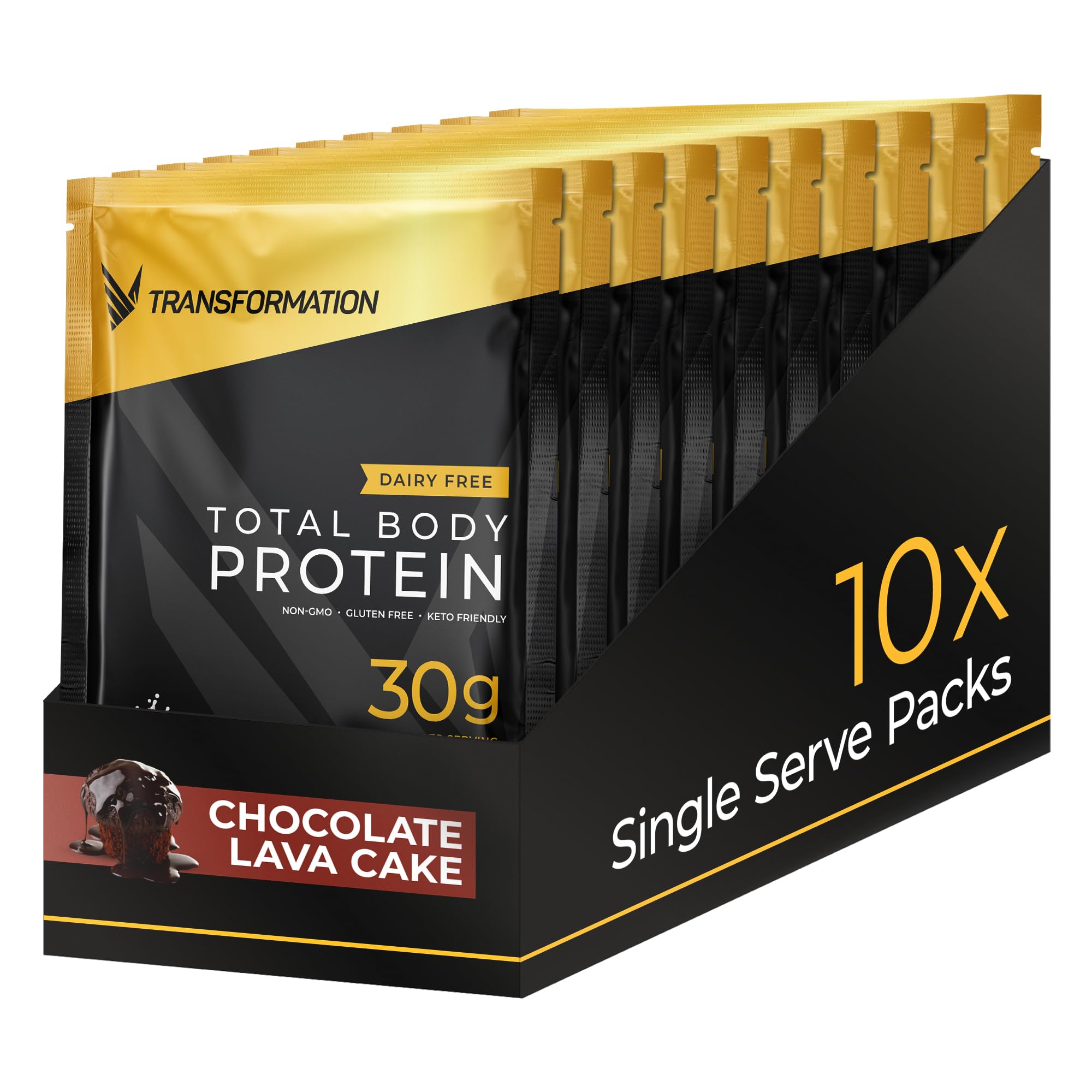 SPR BODY Transformation Protein bottle showing chocolate flavor for convenient fueling.